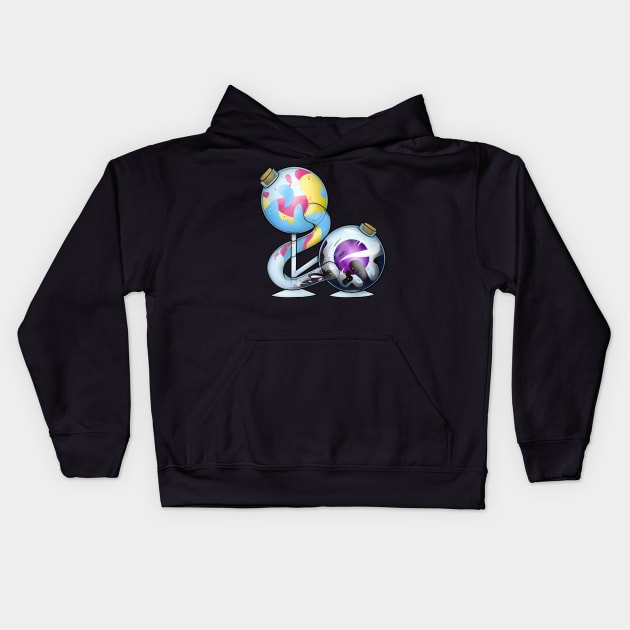 Pan Ace Pride Potion Kids Hoodie by Qur0w